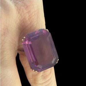 Amethyst Gemstone Gold Ring